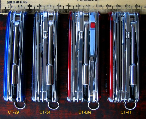 Victorinox Cybertool models side by side closed.