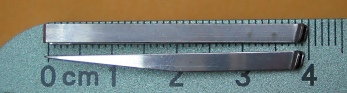 Wenger 85mm Fine Tweezers next to Regular Tweezers