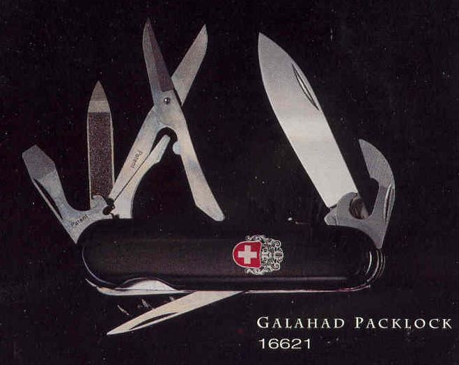 This is from the Dynasty series. Features black mirror polished metal handles with a Swiss Cross surrounded by a heraldic crest.