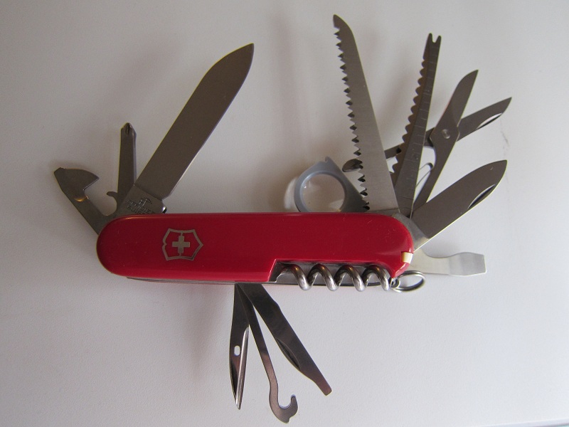 Victorinox Outdoorsman model made for Marlboro Cigarettes, opposite side has branding.