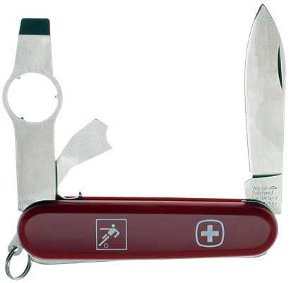 Soccer sports themed Wenger knife.