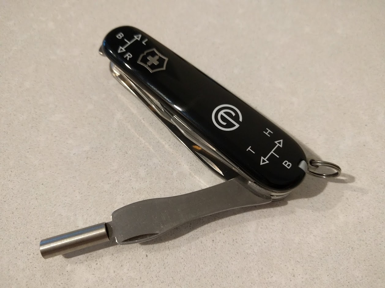 Victorinox FASS 90 (unofficial name) with sight adjustment tools for SIG 550 and STG 90 rifles.