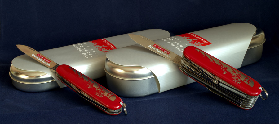 The Victorinox Officer's and Sports Knives 100th Anniversary special edition