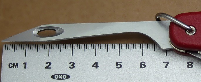 From a 1972 Wenger 95mm model with matte Nylon scales.
Rotated image - Original by ICanFixThat
